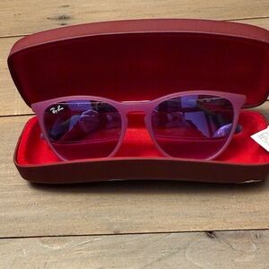 Girls Ray-Ban Purple Sunglasses with Red Case